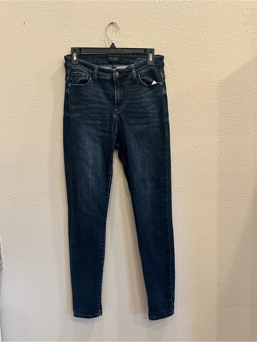 Judy Blue Skinny Jeans Dark Wash Stretch Denim Comfy Everyday Essential Sz 7|28